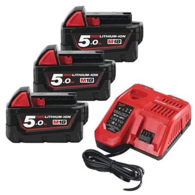 MILWAUKEE Pack M18 NRG-503 18V 3x5.0Ah RedLithium-Ion - 4933451423