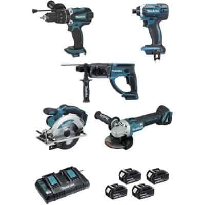 MAKITA Pack 5 outils 18V 4x5.0Ah - DLX5039PTJ