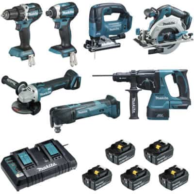 MAKITA Pack 7 outils 18V 5x5Ah - DLX7014PTJ