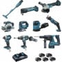 MAKITA Pack 10 outils 18V 5x5Ah - DLX1011PTJ