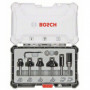 BOSCH Kit de 6 fraises à affleurer à queue de 8mm - 2607017469