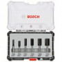 BOSCH Kit de 6 fraises à défoncer à queue de 8mm - 2607017466