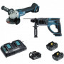 MAKITA Pack 2 outils 18V 5Ah DGA504 + DHR202  égal à  LOT0151