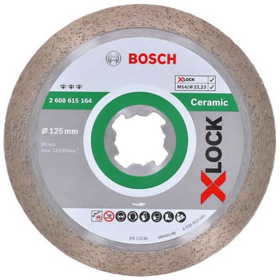 BOSCH Disque à tronçonner diamanté X-LOCK 125mm - Best for Ceramic