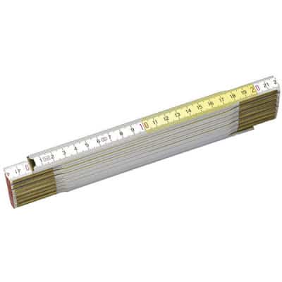 STANLEY Mètre pliant de menuisier 2mx17mm bois blanc/jaune - 0-35-458