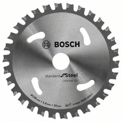 BOSCH Lame de scie circulaire Ø136mm Standard for Steel - 2608644225