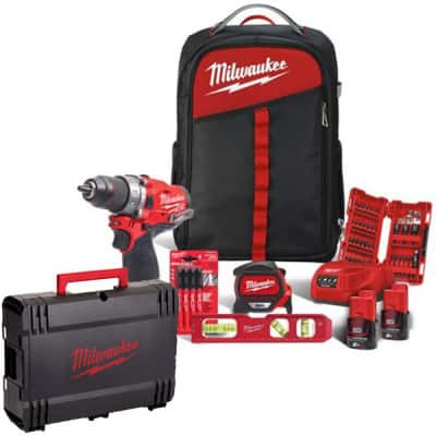 MILWAUKEE Kit perceuse visseuse 12V 2Ah M12 FPD-202BA - 4933471382