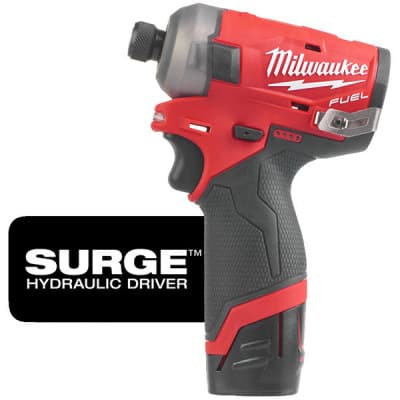 MILWAUKEE Visseuse à chocs 12V 2Ah M12 FUEL SURGE FQID-202X - 4933464973