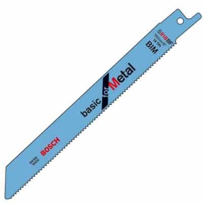 BOSCH carte de 5 lames de scie sabre Métal S918B - 2608651781