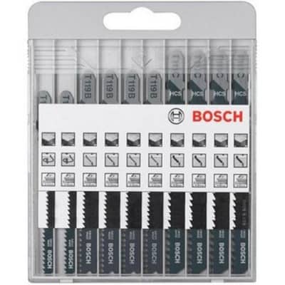 BOSCH Coffret de 10 lames pour scie sauteuse Xpro Wood - 2607010629