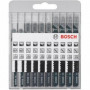 BOSCH Coffret de 10 lames pour scie sauteuse Xpro Wood - 2607010629