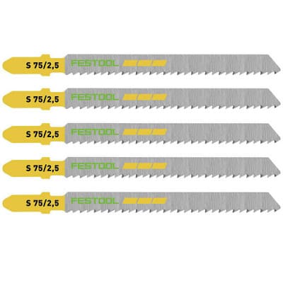 FESTOOL 5 lames de scie sauteuse bois S75/2,5/5 - 204256