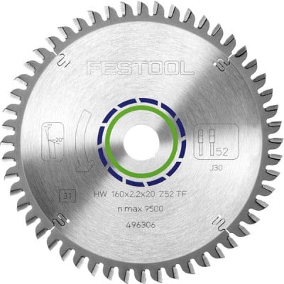 FESTOOL Lame de scie circulaire Ø160mm spéciale TF52 - 496306