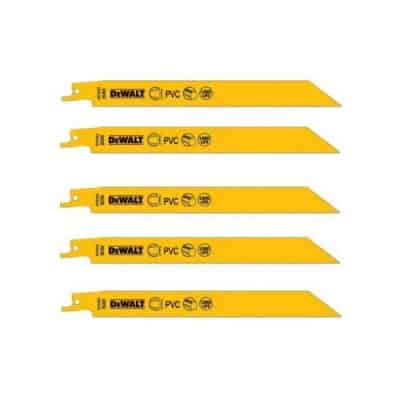 DEWALT 5 Lames de scies sabres Bi-Métal 152 mm - Réf. DT2359