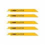 DEWALT 5 Lames de scies sabres Bi-Métal 152 mm - Réf. DT2359