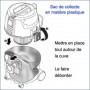 BOSCH 10 Sacs aspi matière plastique GAS35 GAS55 - 2607432043