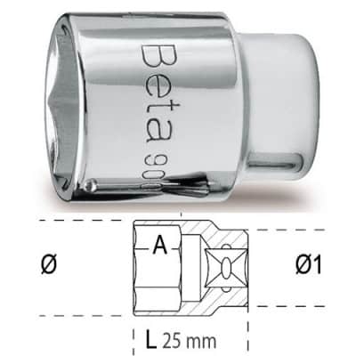 BETA Douille 6 pans 1/4" - 900