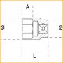 BETA Douille 6 pans 1/2" - 920 A