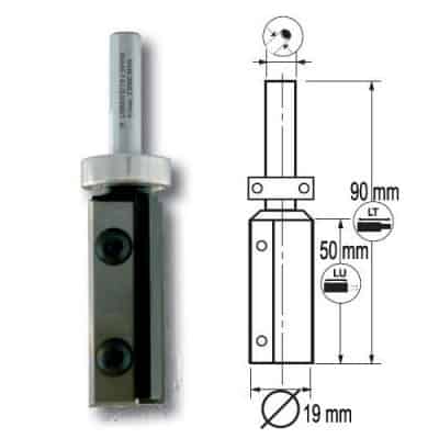 LEMAN  Mèche affleureuse plaquettes réversibles + guide sup - 838