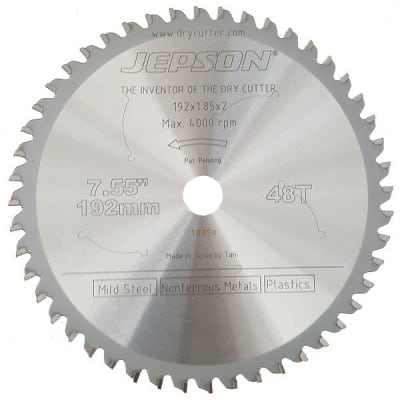 JEPSON Lame de scie carbure Ø192mm - Acier mince - 719248