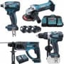 MAKITA 4 outils DDF458+DTD152+DGA452+DHR202 (18V 3x4Ah) - DLX4054MX1