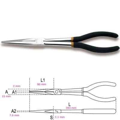 BETA Pince extra-longue becs demi-ronds 1009L/A - 010090008