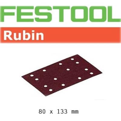 FESTOOL 50 Abrasifs StickFix  80x133 mm - STF Rubin2