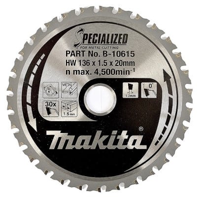 MAKITA Lame scie circulaire sans-fil - Inox & Métal