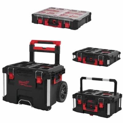 MILWAUKEE Chariot + 2 coffrets + organisateur - PACKOUT2