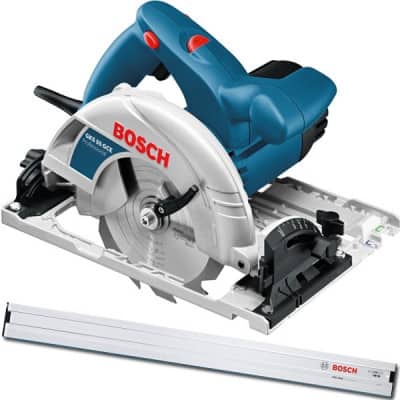 PACK - BOSCH Scie circulaire Ø165mm 1350W GKS55GCE + Rail FSN1600 - 0601682103