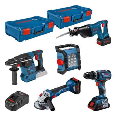 BOSCH Pack 5 outils 18V 8+4Ah - KIT5OUT18V1 - 0615990M2X