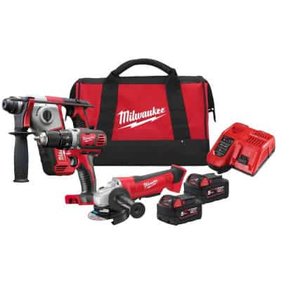 MILWAUKEE Pack 3 outils 18V 2x5Ah - M18 BPP3C-502B - 4933472242