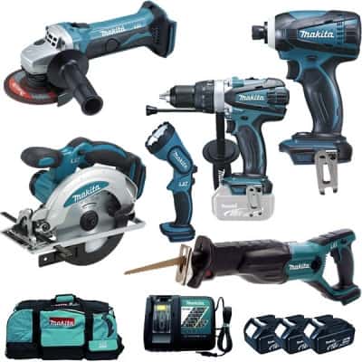 MAKITA Pack 6 outils Li Ion 18V 3x4Ah  LXT - DLX6045M