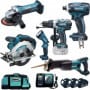 MAKITA Pack 6 outils Li Ion 18V 3x4Ah  LXT - DLX6045M